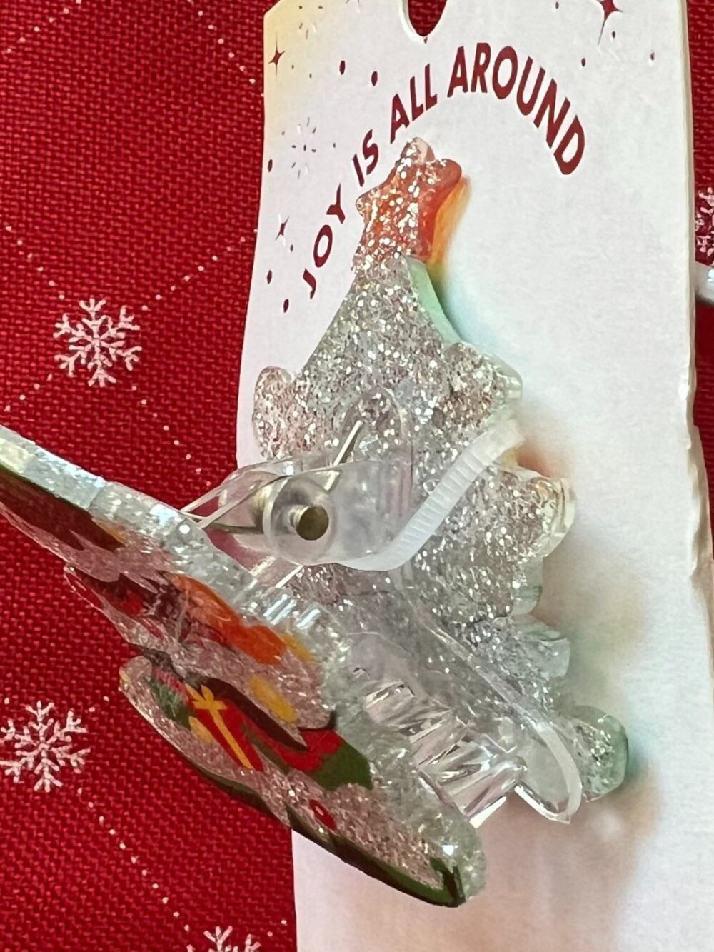 TARGET Joy is All Around Christmas Tree Hair Claw Clip Holiday Gift NWT - Picture 2 of 3